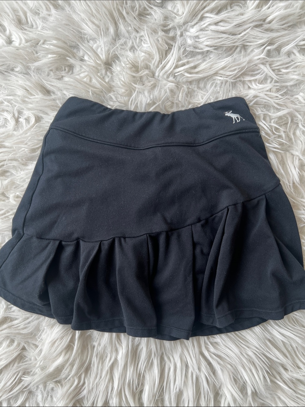 Abercrombie & Fitch Black Ruffle Hem Athletic Skort